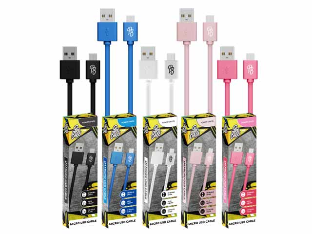 Pro Bass Power Series Boxed Round Micro Usb Cable- 1M