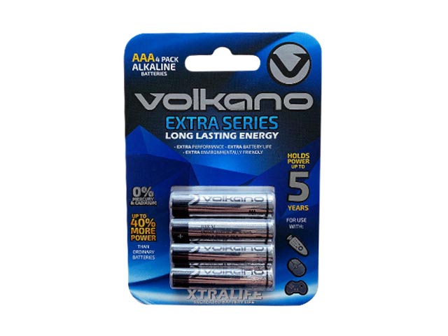 Volkano Alkaline Batteries Aaa Pack Of 4