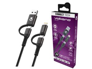 Volkano Weave Series 4-In-1 Charge And Data Cable