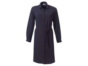 Celeste K222 Long Sleeve Shirt Dress - Polka Dot Print