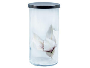 Cylinder Jar and Metal Lid 20X10Cm