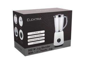 Elektra -500W 1.5L Jug Blender (Plastic Jug)