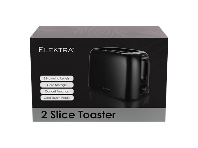 Elektra -Basic 700W 2 Slice Toaster