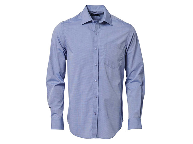 K215 Mens Long Sleeve Minimal Check Shirt - Image 2