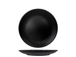 Nova Urban Textured Black Coupe Plate 20Cm