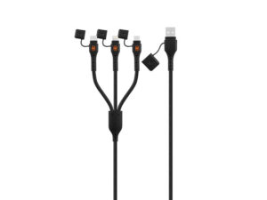 Rugged By Volkano Water-And Dust-Proof Usb To 3-In-1 Cable -1.2M