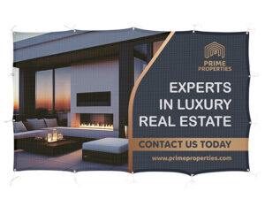 Sublimated Airtex Fabric Fence Banner 2M X 1.2M