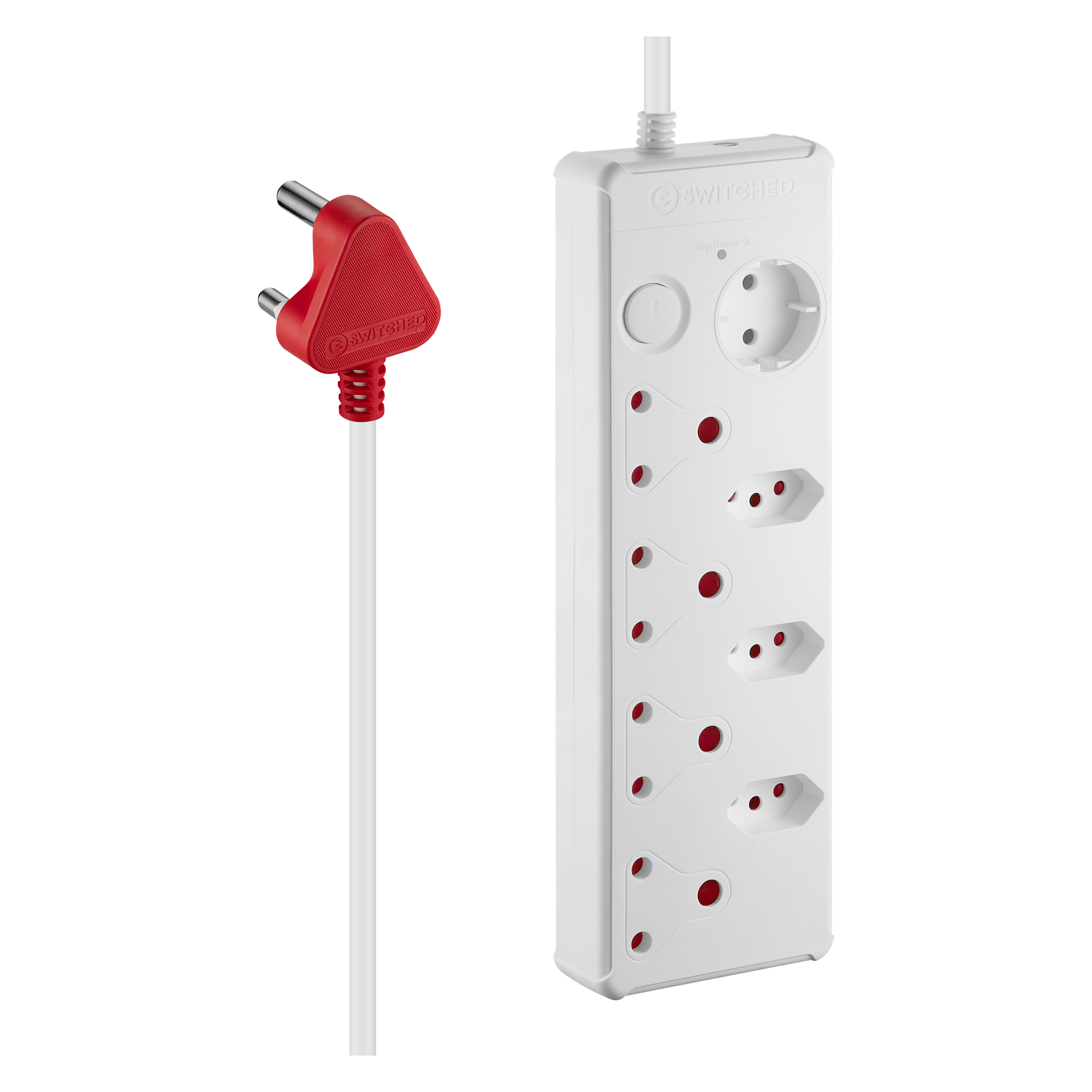 Switched Medium Surge 8 -Way Multiplug 0.5M