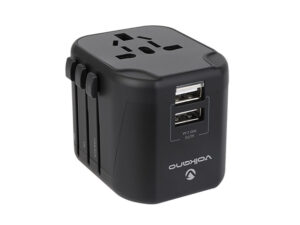Volkano International Series Travel Adaptor Plug With 2 Usb Charge Ports