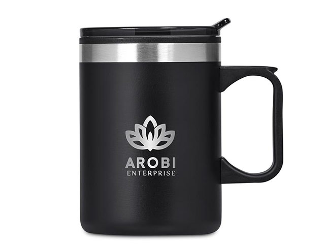 Kooshty Angelo Stainless Steel and Plastic Double-Wall Mug-360Ml - Image 2