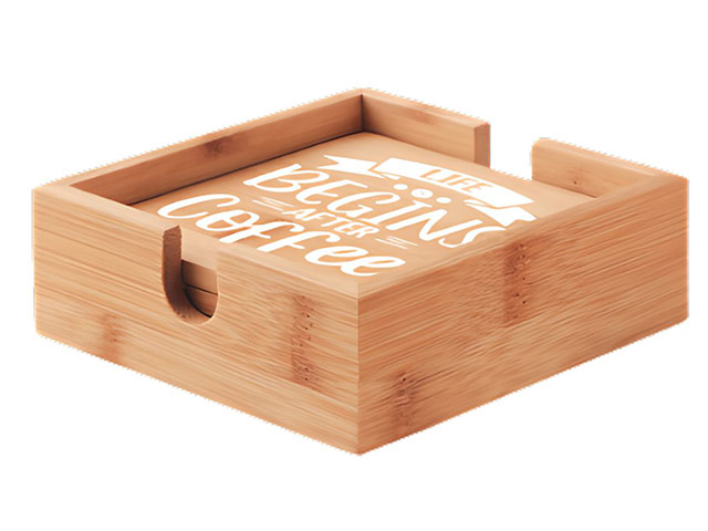 Bamboo Coaster Set - Image 2