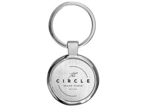 Biru Round Dome Keyring