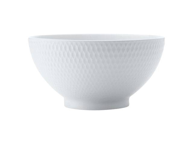White Basics Diamonds Rice Bowl