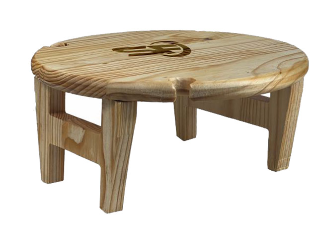 Mpho Round Mini Picnic Table And Wine Glass Holder