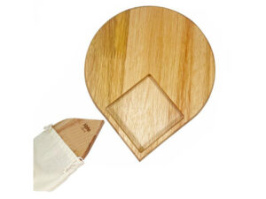 Mpho Round Wooden Mini Serving Tray