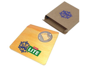 Mpho Wooden Coaster Bottle Opener